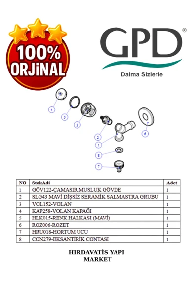 GPD CMS30 Çamaşır Musluk - 5