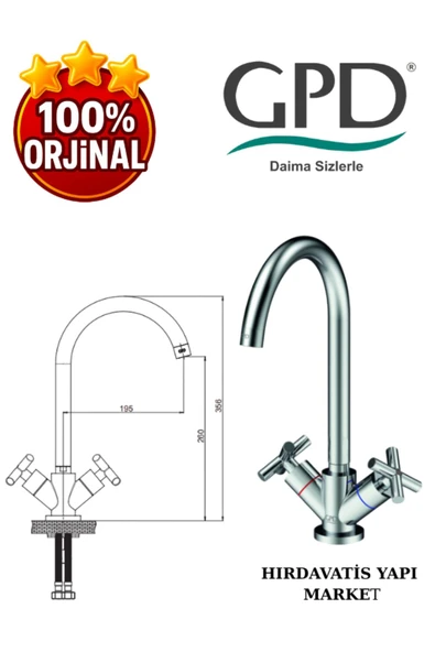 GPD Nino UEB05 Döner U Borulu Eviye Bataryası - 3