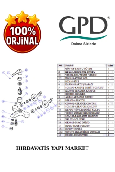 GPD Atros MBB65 Banyo Bataryası - 5