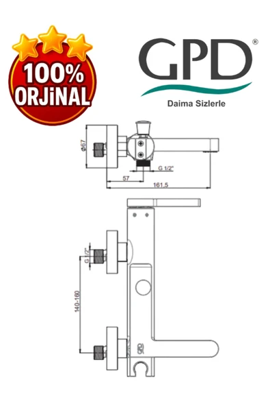 GPD Gildo MBB165 Banyo Bataryası - 2