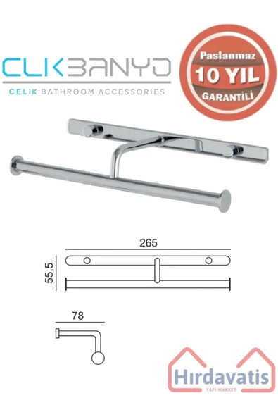 ÇELİK BANYO Paslanmaz Pirinç Vera 2’li Açık Kağıtlık ürün görseli