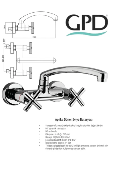 GPD NİNO DUVARDAN BATARYA SETİ - 4