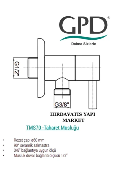 HIRDAVATİS YAPI MARKET GPD ESPİNA TAHARET MUSLUĞU AÇ KAPA - 6