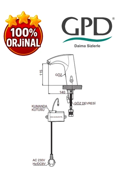 GPD FLB12 Fotoselli Lavabo Bataryası - 2