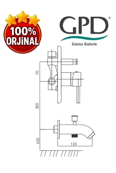 GPD Espina MTA70 Tam Ankastre Banyo Bataryası - 2