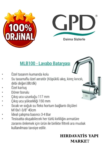 GPD Frezia MLB100 Lavabo Bataryası - 4