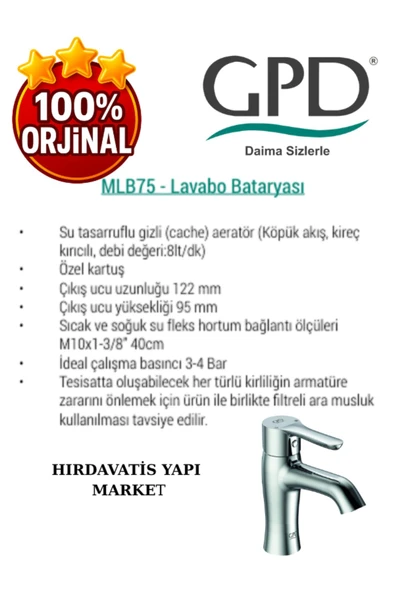 GPD Felis MLB75 Lavabo Bataryası - 4