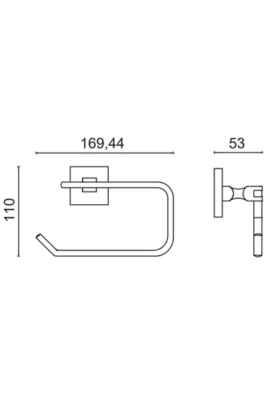 ÇELİK BANYO Paslanmaz Pirinç Kumru Açık Tuvalet Kağıtlık - Resim 2