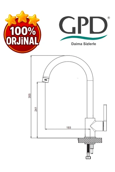 GPD Gildo MTE165-S Tek Gövde Eviye Bataryası - 2