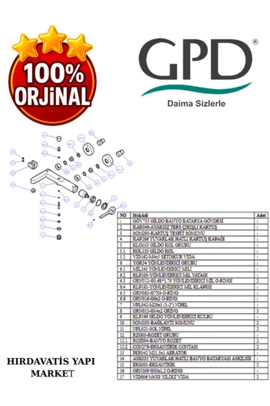 GPD Gildo MBB165 Banyo Bataryası - 5