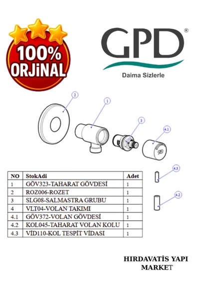 GPD Espina TMS70 Taharet Musluğu - 5