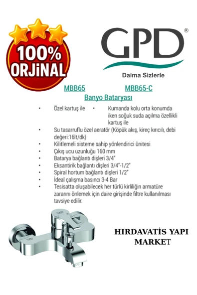 GPD Atros MBB65 Banyo Bataryası - 4