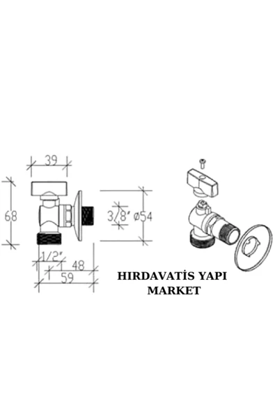 HIRDAVATİS YAPI MARKET Mini Küresel Çamaşır Musluğu - 3