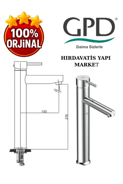 GPD Espina MSL70 Set Üstü Lavabo Bataryası - 3