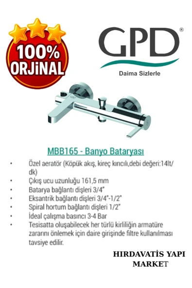 GPD Gildo MBB165 Banyo Bataryası - 4