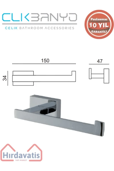 ÇELİK BANYO Paslanmaz Pirinç Kenzo Açık Kağıtlık Lamalı - Resim 2