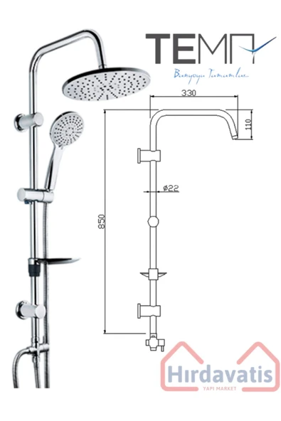 Tema RAİN TONDO TEPE DUŞ SETİ - 4
