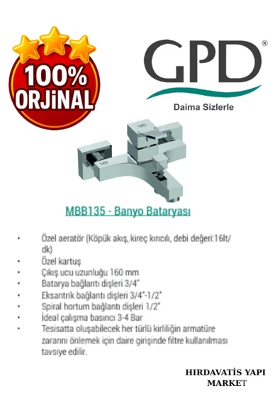 GPD Tulio MBB135 Banyo Bataryası - 4