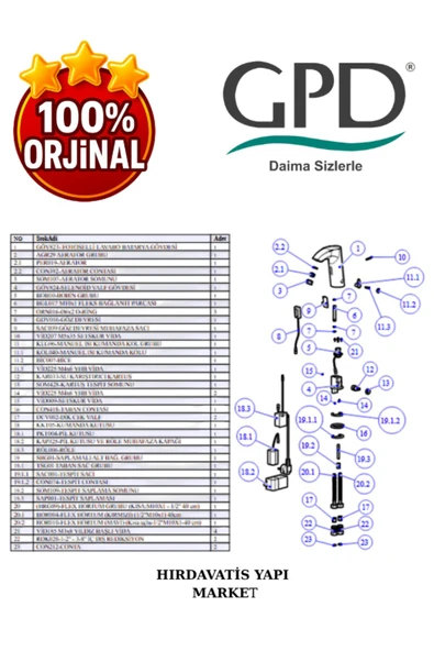 GPD FLB12 Fotoselli Lavabo Bataryası - 5