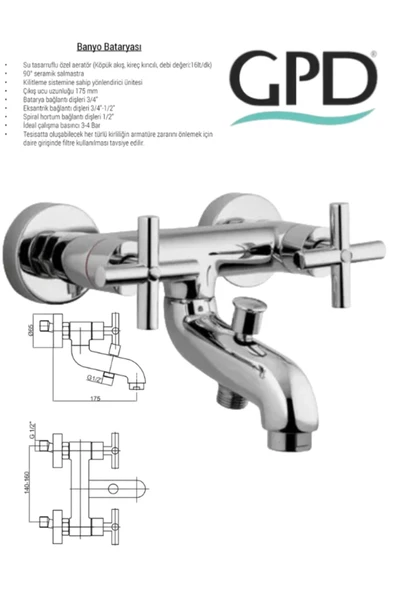 GPD NİNO DUVARDAN BATARYA SETİ - 2