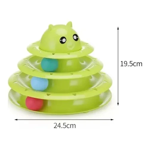 Kedi Başlıklı 3 Katlı Kedi Oyuncağı - 5