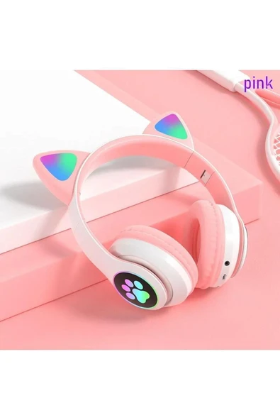 STN-28 Pembe Kulak Üstü Kablosuz Bluetooth Kulaklık - 3