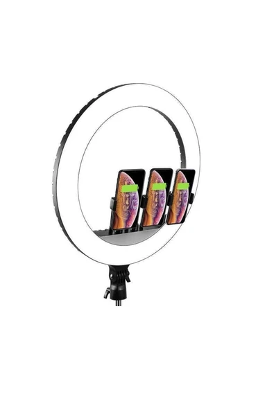 Led Rl-21 Inç 220v Girişli 3 Adet Telefon Tutacaklı+uzaktan Kumanda+çantalı Selfie Işığı - Resim 7