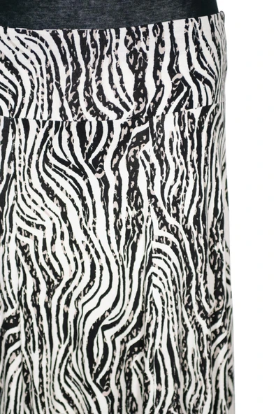 Barem Kadın Arzu Korsajlı 6 Parçalı Desenli Penye Siyah Etek D55 - Resim 2