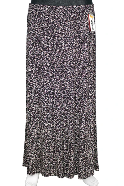 Hesna Kadın Betül 8 Parça Lastikli Astarsız Siyah Etek Desen 50