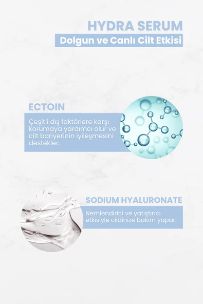 Hydra Yüz Serumu | Yoğun Nem & Pürüzsüzlük – Ectoin & Hyaluronik Asit İçerikli - 3