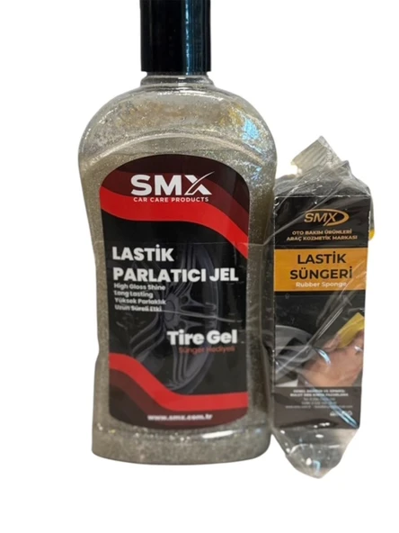 Gümüş Simli Jel Lastik Parlatıcı 500 Ml + Sünger Hediye - 1