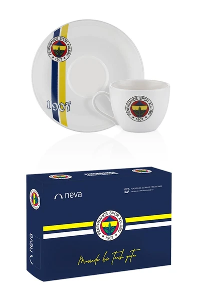 Fenerbahçe Neva N3425 Lisanslı 1907 2'li Çay Fincan Takımı Fb - 7