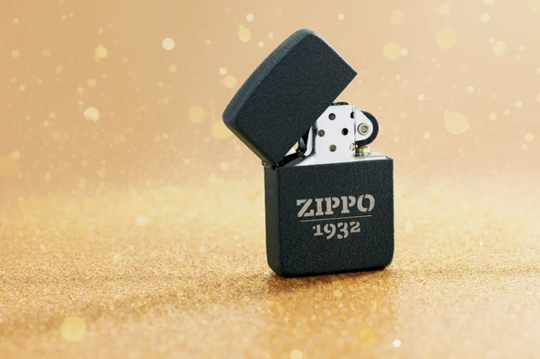 Zippo 1932 Replica Black Crackle Dizayn Çakmak - 6