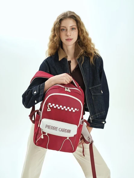 Pierre Cardin Okul Sırt Çantası Kırmızı PC.07PCT183.KRZ - Resim 2