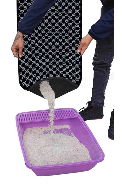 Aktunç Elekli Tuvalet Desenli Önü Kedi Kumu Paspası 60X120 cm DESEN 9 - 3