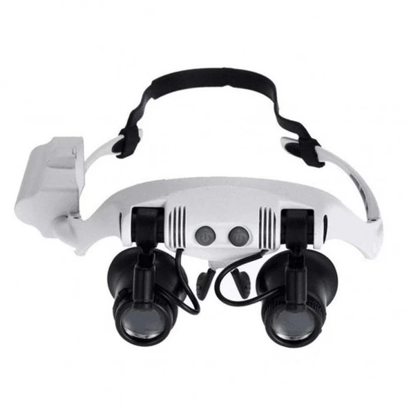 Kuyumcu Saat Onarım Için 10X-15X-20X25X Mercekli Gözlük Büyüteç 9892G-3A - 3