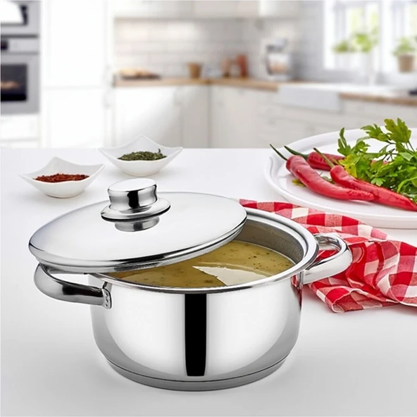 GÜLSAN MEGA DERİN ÇELİK TENCERE 20CM ürün görseli