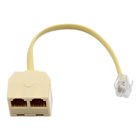 RJ11 2in1 Spitter rj11 telefon hat çoklayıcı splitter 1 giriş 2 çıkış - 3