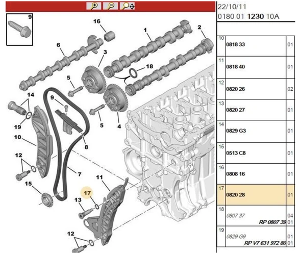 TRIGER AYAR VIDASI PEUGEOT P207 P208 P308 P3008 P508 P5008 PARTNER TEPEE RCZ CITROEN C3 C4 C5 X7 DS3 DS4 DS5 BERLINGO B9 EP3 (1.4 16V) EP6 (1.6 16V) - 1