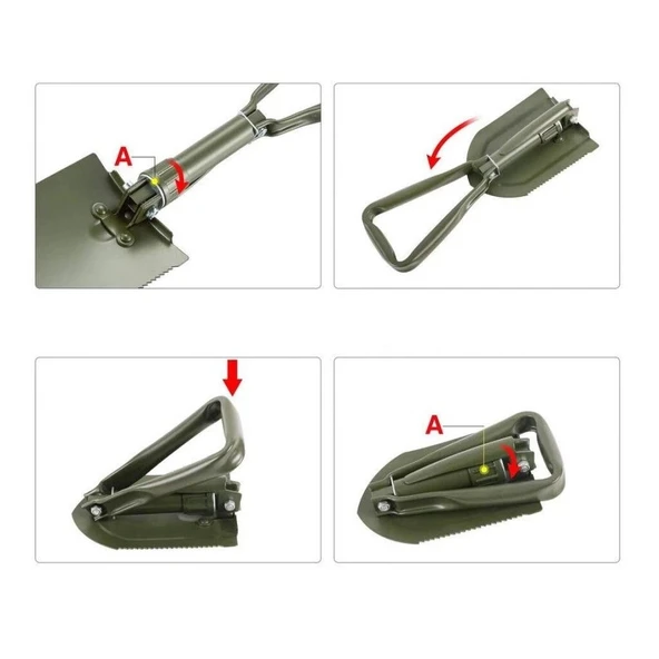 Profesyonel Portatif Katlanabilir Kürek ( Orta Boy 59 Cm ) - 2