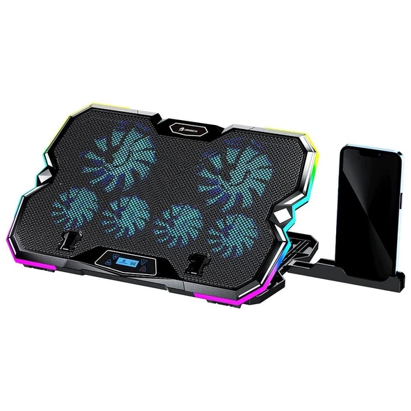 GameBooster GB-NS10 Hurricane RGB+Telefon Stant Notebook Soğutucu ürün görseli