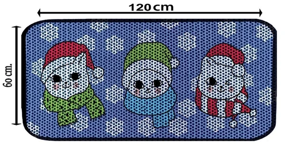 Aktunç Elekli Tuvalet Desenli Önü Kedi Kumu Paspası 60X120 cm DESEN 2 - 2