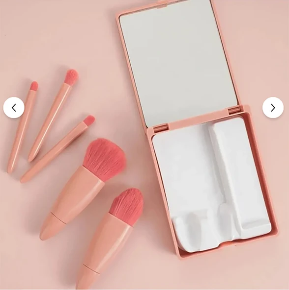 Aynalı Makyaj Fırçası Seti - Resim 4