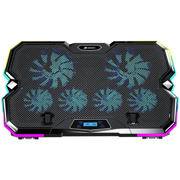 GameBooster GB-NS10 Hurricane RGB+Telefon Stant Notebook Soğutucu - Resim 2