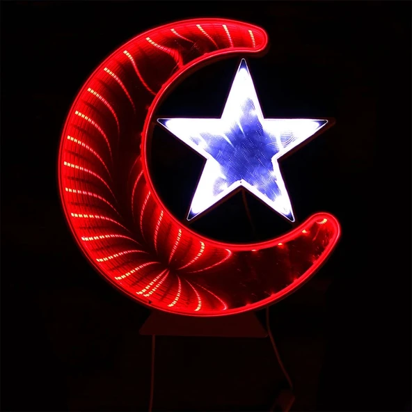 Ay Yıldız Işık Pano Türk Bayrağı Bm-079 - 3