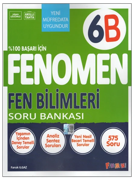 Fenomen 6.Sınıf 6B Fen Bilimleri Soru Bankası