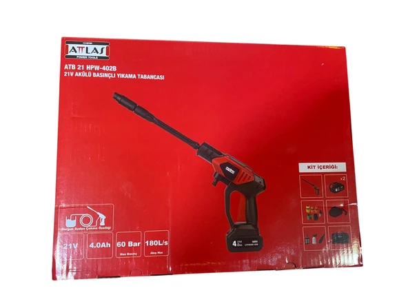 Attlas ATB 21 HPW-402B Akülü Basınçlı Yıkama Tabancası A0901011 - 5
