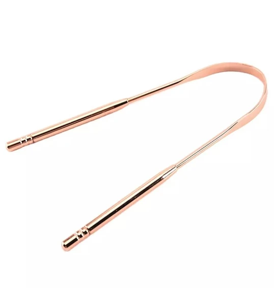 Hijyenik Dil Kazıyıcı Temizleme Dil Sıyırıcı Dil Temizleyici Bakır Hilal