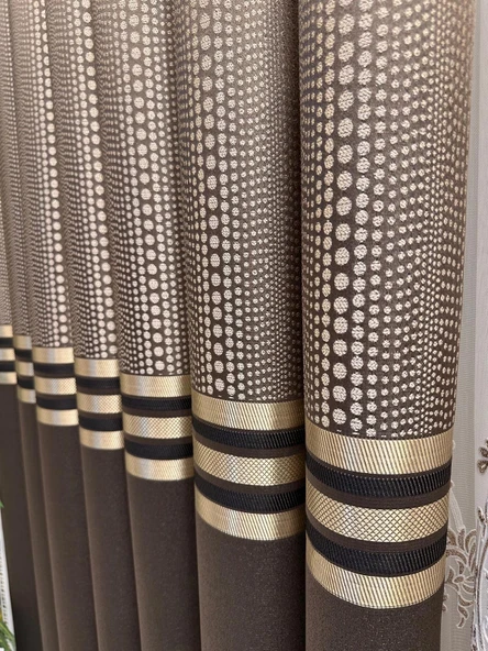 NİVEMESHOME MIZRAKLI FT632256 V-5302 TOPRAK  1/3 SIK PİLE FON PERDE APM - 6