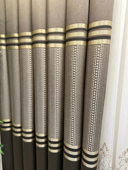 NİVEMESHOME MIZRAKLI FT632256 V-5302 TOPRAK 1/3 SIK PİLE FON PERDE APM - 4